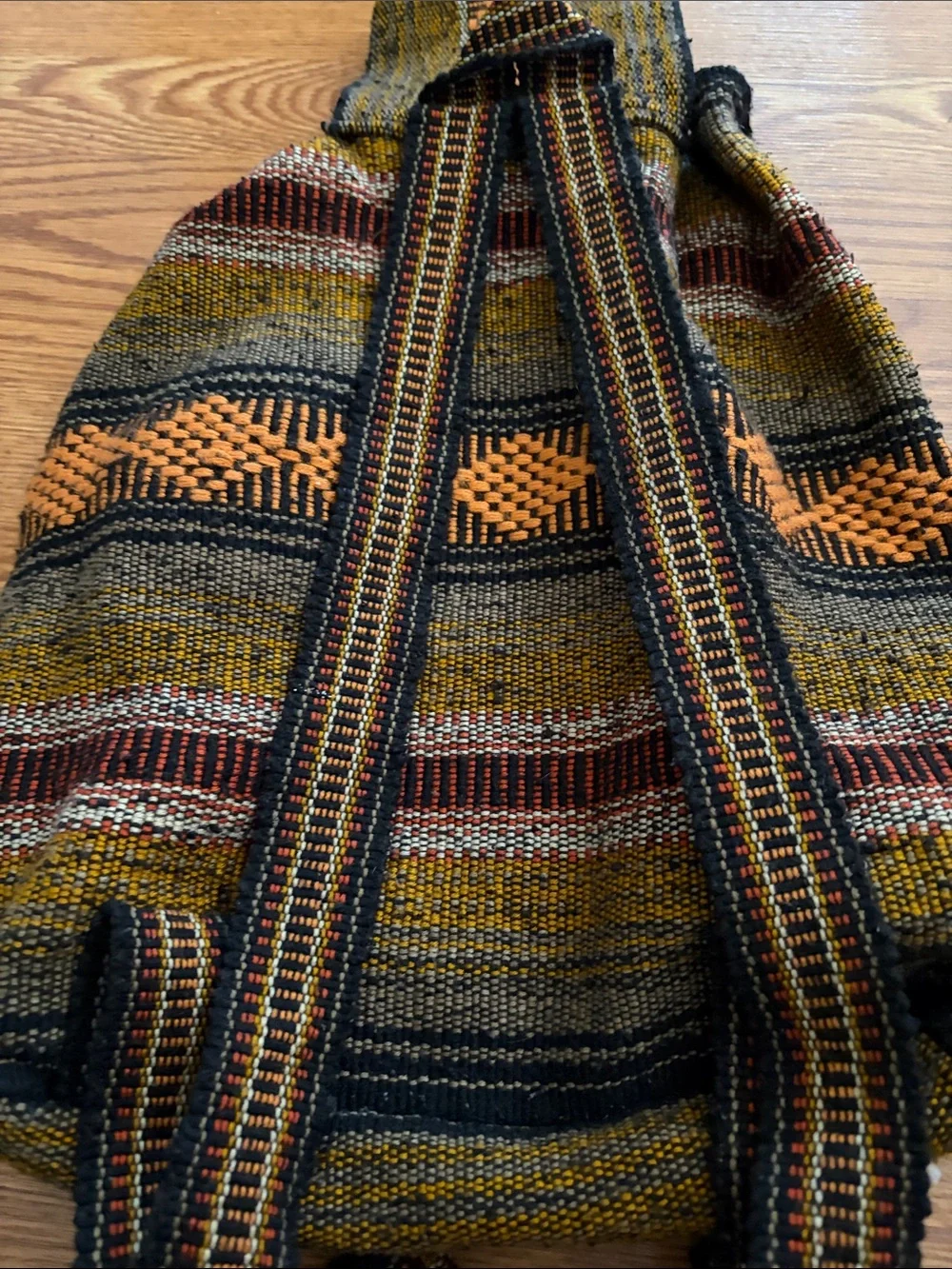 Bohowoven backpack handwoven style